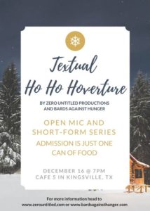 Official Textual HO HO HOverture flyer. 